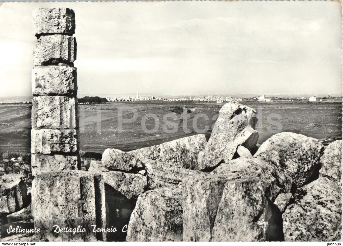 Selinunte - Dettaglio Tempio C - Temple - ruins - ancient world - old postcard - Italy - unused - JH Postcards