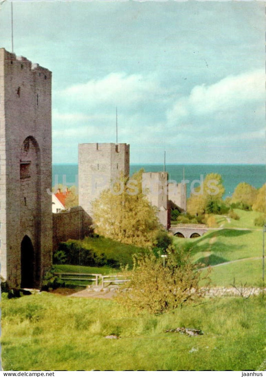 Visby - Norra Ringmuren med Nordergravar - Northern Ring Wall - 1962 - Sweden - used - JH Postcards