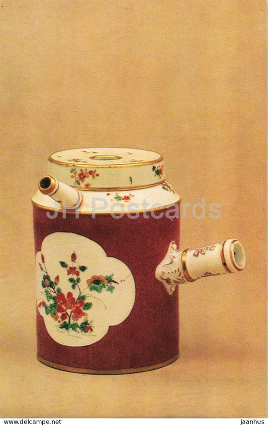 Meissen porcelain - Chocolate pot - German decorative art - Hermitage Museum Leningrad - 1975 - Russia - USSR - unused - JH Postcards