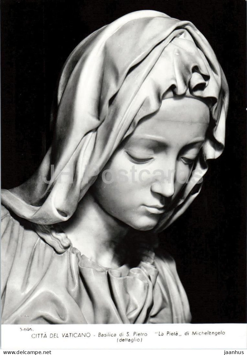Roma - Rome - Vatican - Basilica di S. Pietro - La Pieta di Michelangelo - sculpture 3-696 old postcard - Italy - unused - JH Postcards
