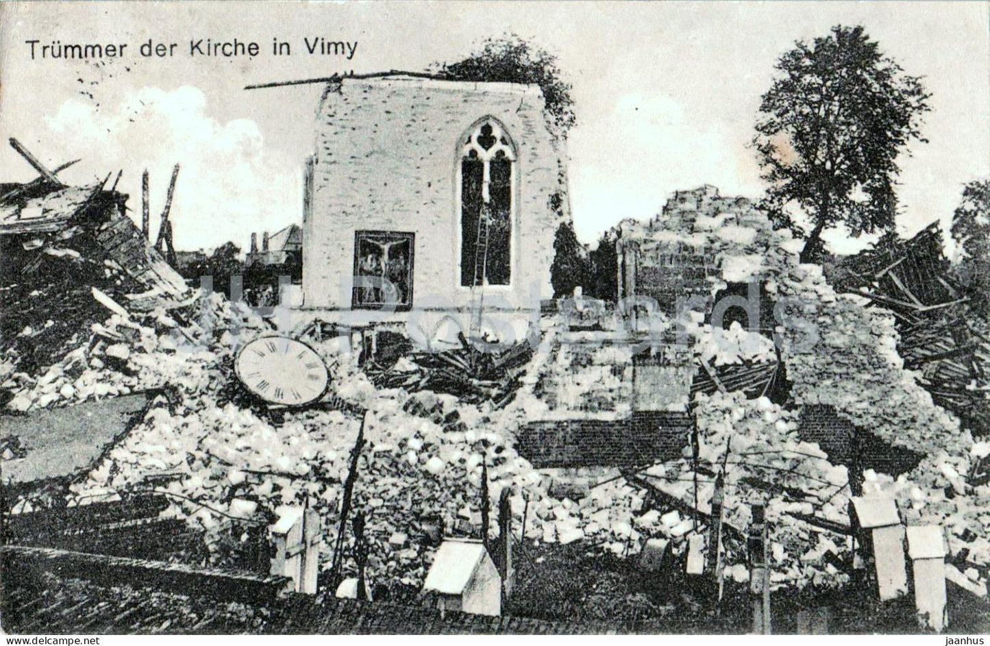 Trummer der Kirche in Vimy - Ruins of the church - WWI - Feldpost - old postcard - 1916 - France - used - JH Postcards