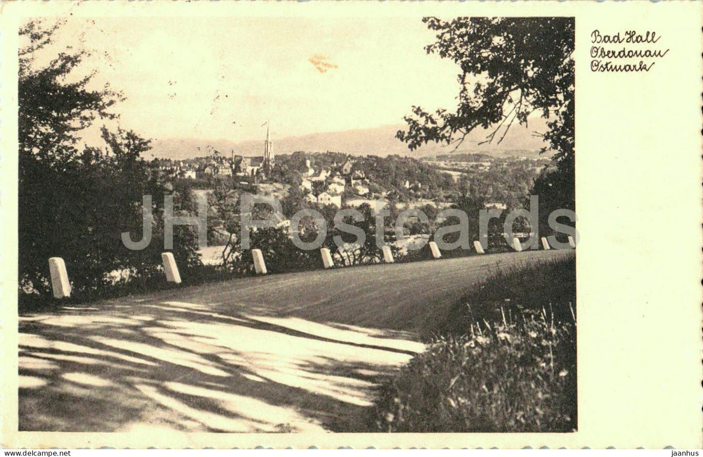 Bad Hall - Oberdonau - Ostmark - Town view from road - old postcard - 1941 - Austria - unused - JH Postcards