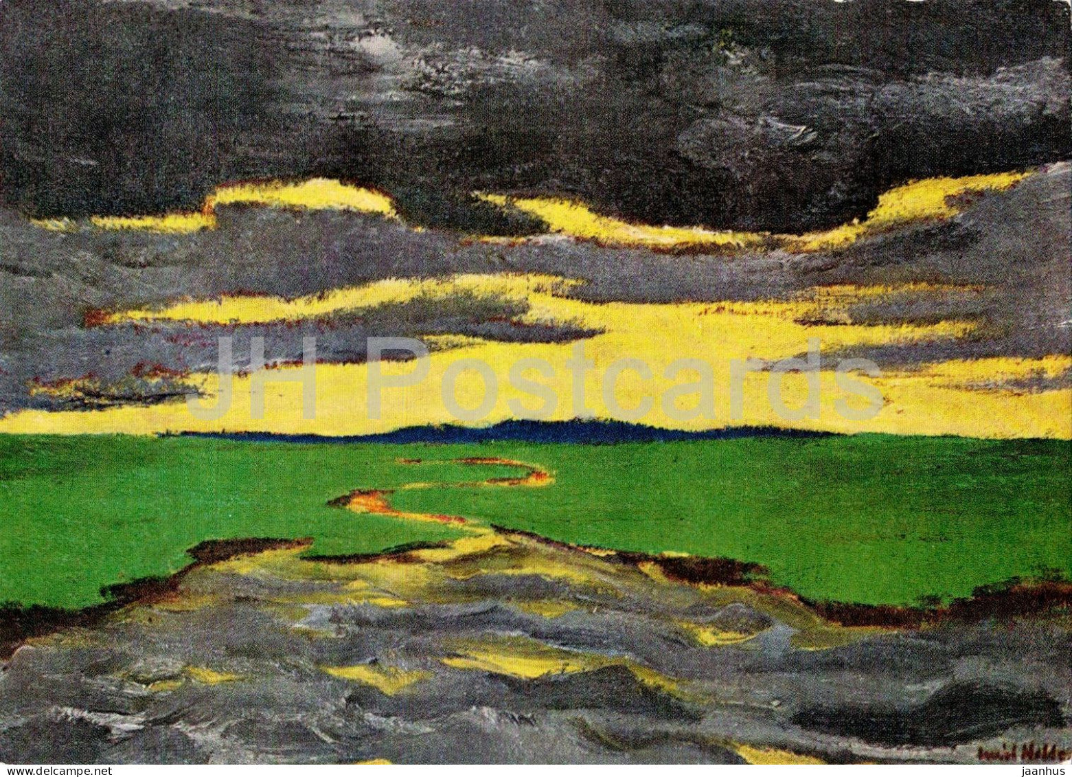 painting by Emil Nolde - The Eve - Vorabend - German art - 016 - Germany - unused - JH Postcards