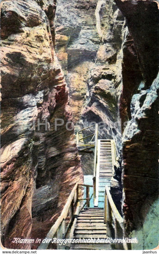 Klamm in der Raggaschlucht bei Obervellach - 1357/1 - old postcard - 1911 - Austria - unused - JH Postcards