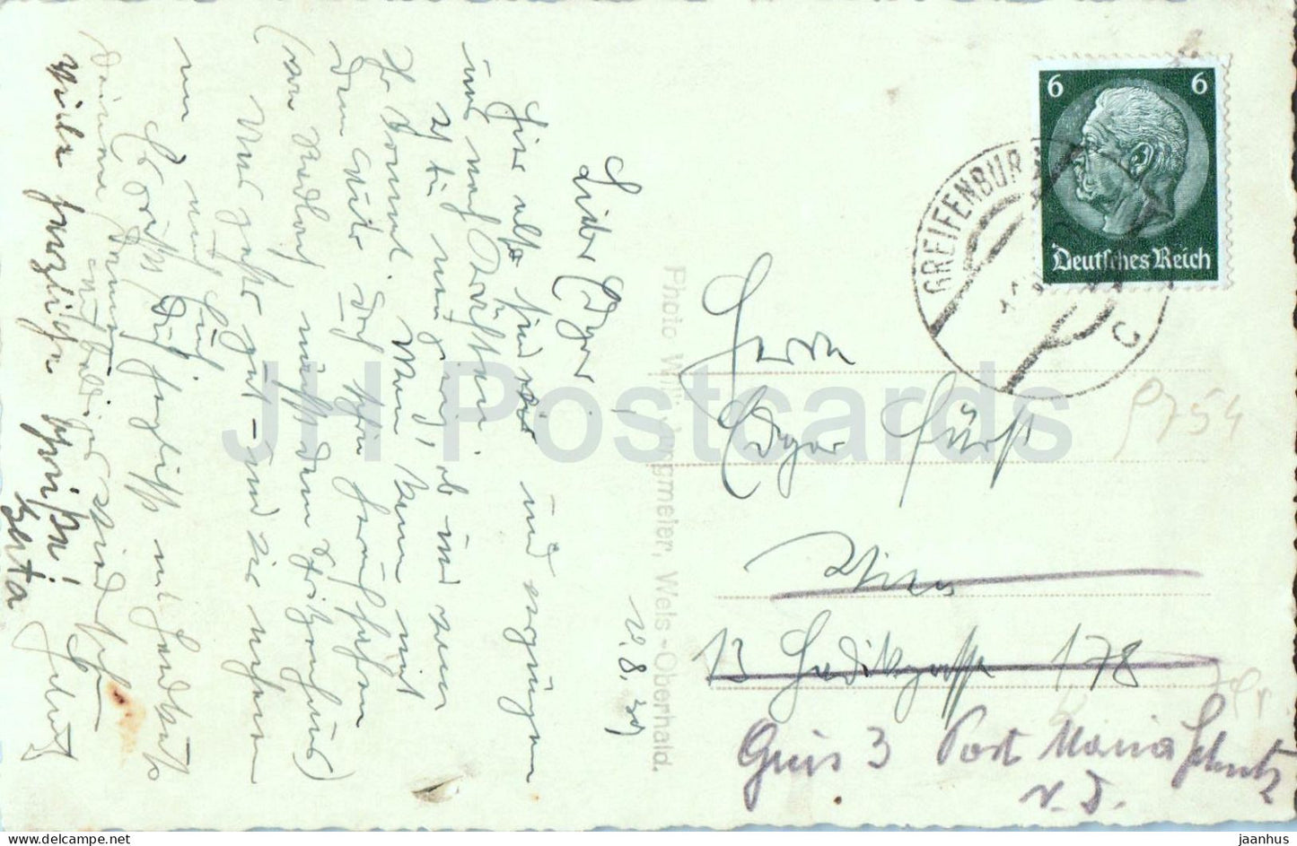 Greifenburg Pension Ranner - Spittal an der Drau - carte postale ancienne - 1939 - Autriche 