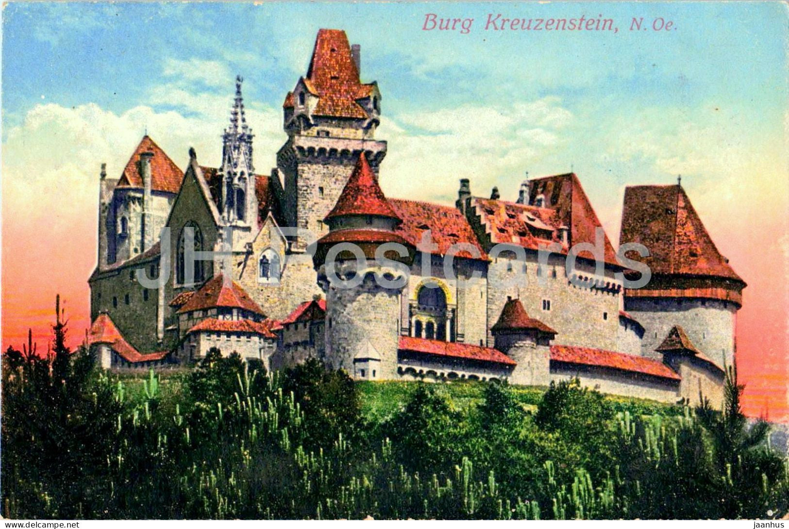 Burg Kreuzenstein - castle - 18916 - old postcard - 1916 - Austria - unused - JH Postcards