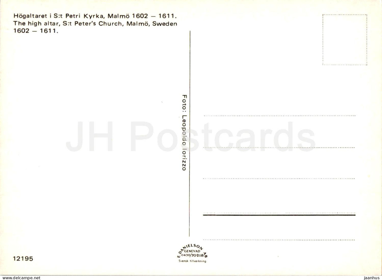 Malmo - St Petri Kyrka - Hogaltaret - Altar - church - 12195 - Sweden - unused