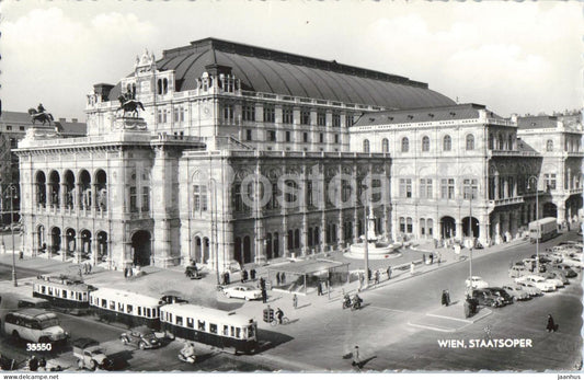 Wien - Vienna - Staatsoper - tram - car - 35550 - old postcard - 1958 - Austria - used - JH Postcards
