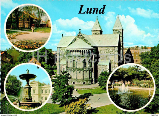 Lund - cathedral - 2355 - Sweden - unused - JH Postcards