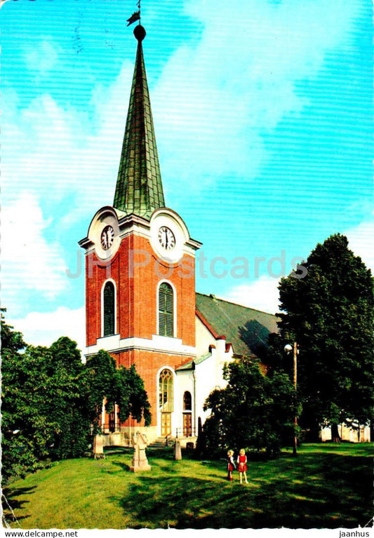 Larvik Kirke - church - 1726/12 - 1976 - Norway - used - JH Postcards