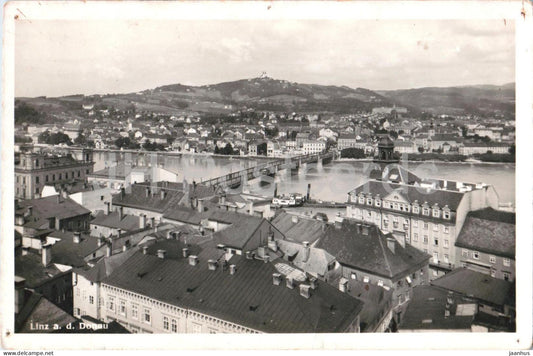 Linz an der Donau - city view with bridge - 2155 - Feldpost - military mail - old postcard - 1940 - Austria - used - JH Postcards