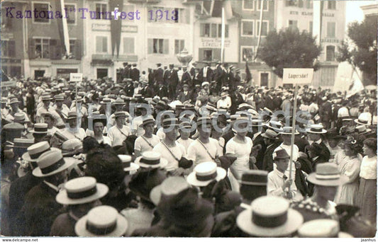 Solothurn - Klosterplatz Kantonale Turnfest 1913 - Laupersdorf - parade - sport old postcard - 1913 - Switzerland - used - JH Postcards
