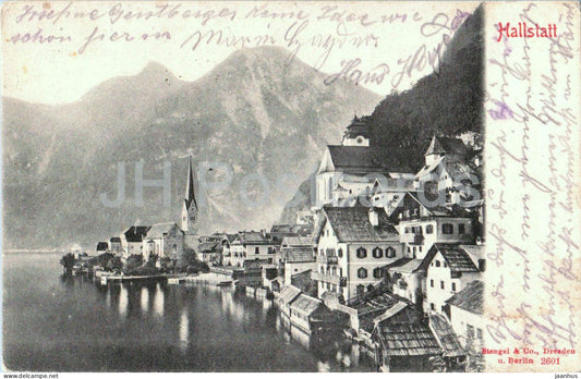 Hallstatt - lake and village panorama - Nr. 2601 - old postcard - 1903 - Austria - used - JH Postcards