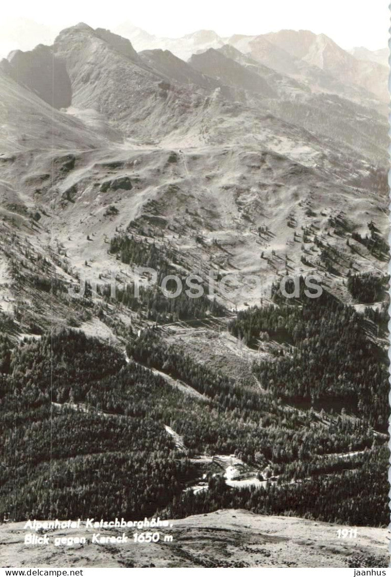 Alpenhotel Katschberghohe - Blick gegen Kareck - mountain hotel - alpine landscape Carinthia - 1966 - Austria - unused - JH Postcards