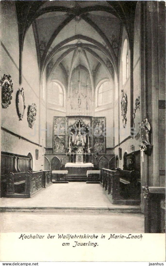 Hochaltar der Wallfahrtskirche in Maria Laach am Jauerling - church - interior - old postcard - 1916 - Austria - unused - JH Postcards