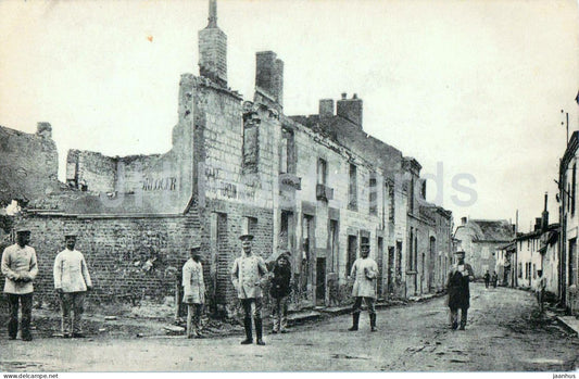 Le Chatelet - soldiers - military - WWI - 434 - old postcard - France - unused - JH Postcards