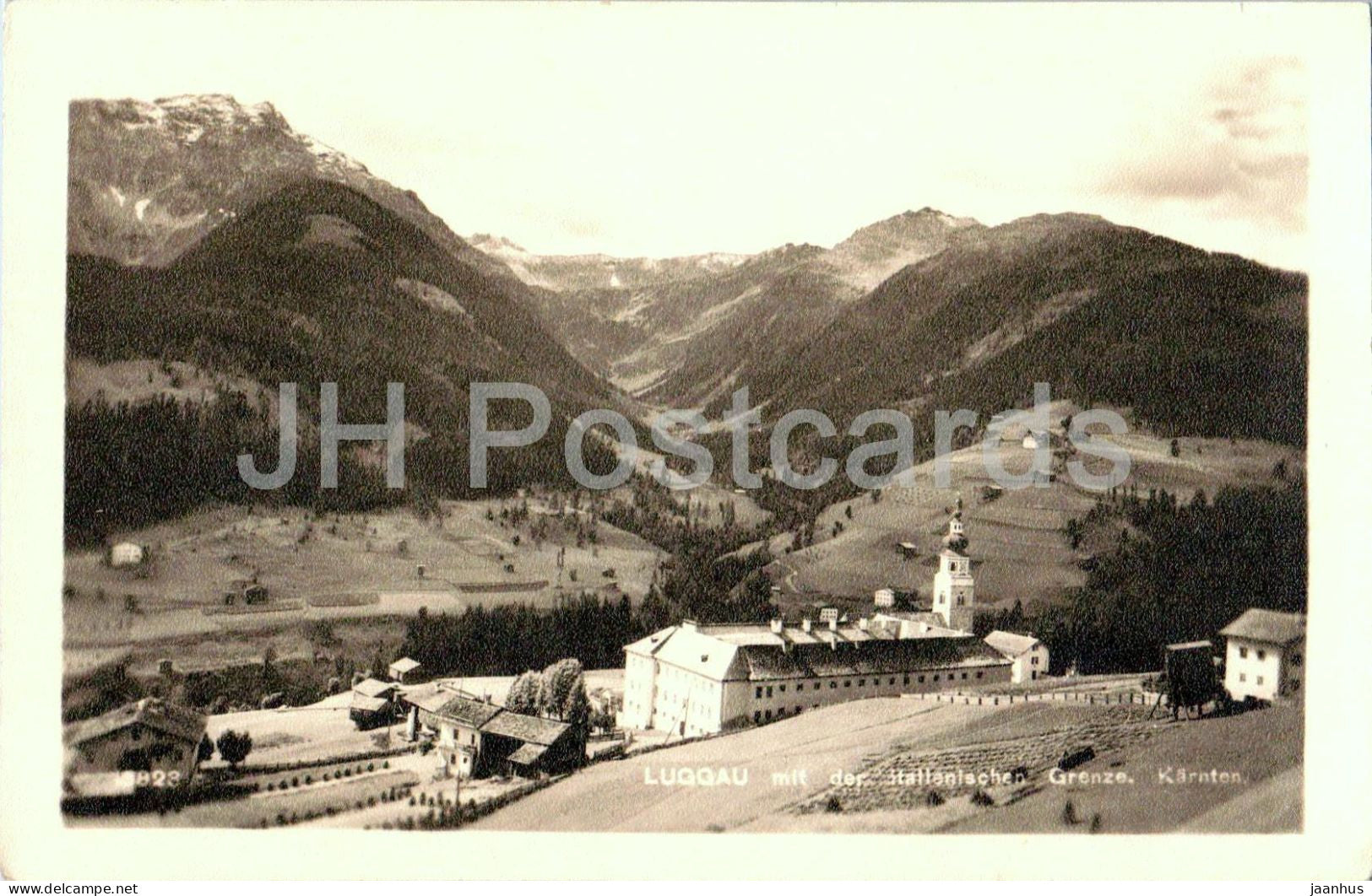 Luggau mit der italienischen Grenze - Karnten - 823 - old postcard - 1930s - Austria - used - JH Postcards