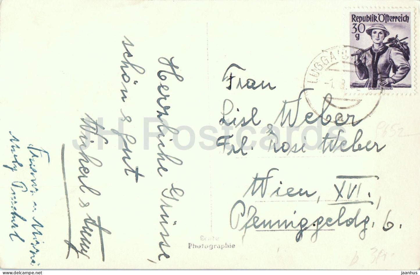 Luggau mit der italienischen Grenze - Karnten - 823 - carte postale ancienne - années 1930 - Autriche - utilisé 