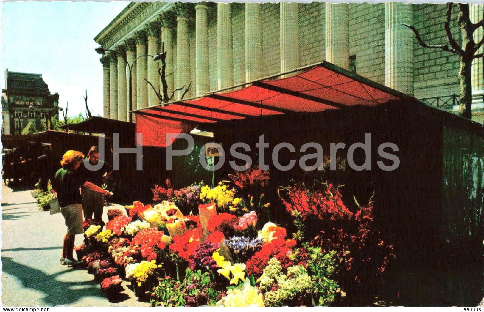 Paris - Le marche aux fleurs place de la Madeleine - Flower market at the Madeleine square - 721 - France - used - JH Postcards