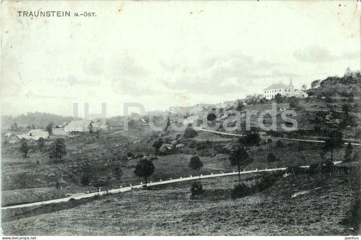 Traunstein N.-Ost. - village panorama - No. 1191 - old postcard - Austria - used - JH Postcards