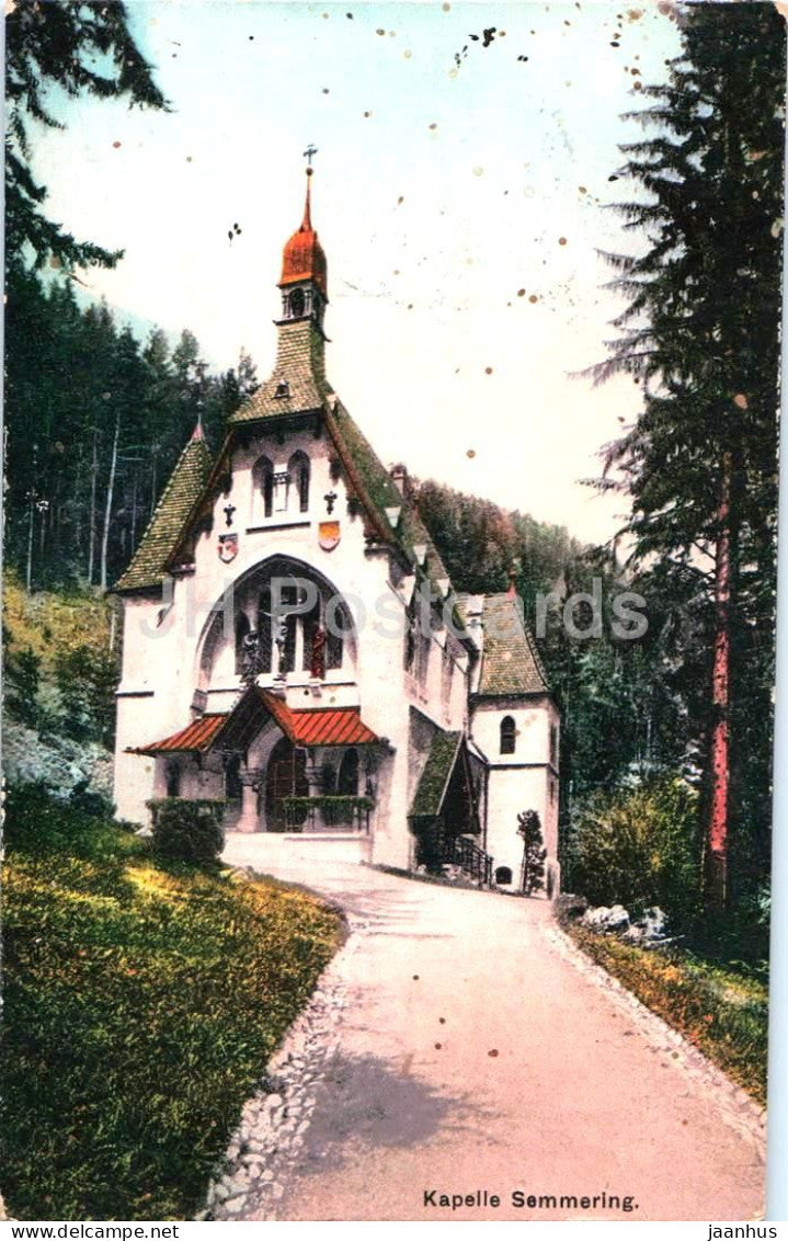 Kapelle Semmering - chapel - 502 - old postcard - 1914 - Austria - used - JH Postcards
