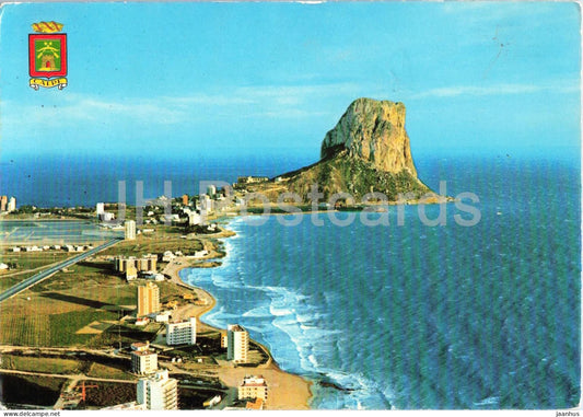 Calpe - Alicante - Vista aerea del Penon de Ifach - Aerial view - 5 - 1977 - Spain - used - JH Postcards