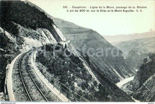 Dauphine - Ligne de la Mure passage de la Rivoire - La Mure railway - 561 - old postcard - France - unused - JH Postcards