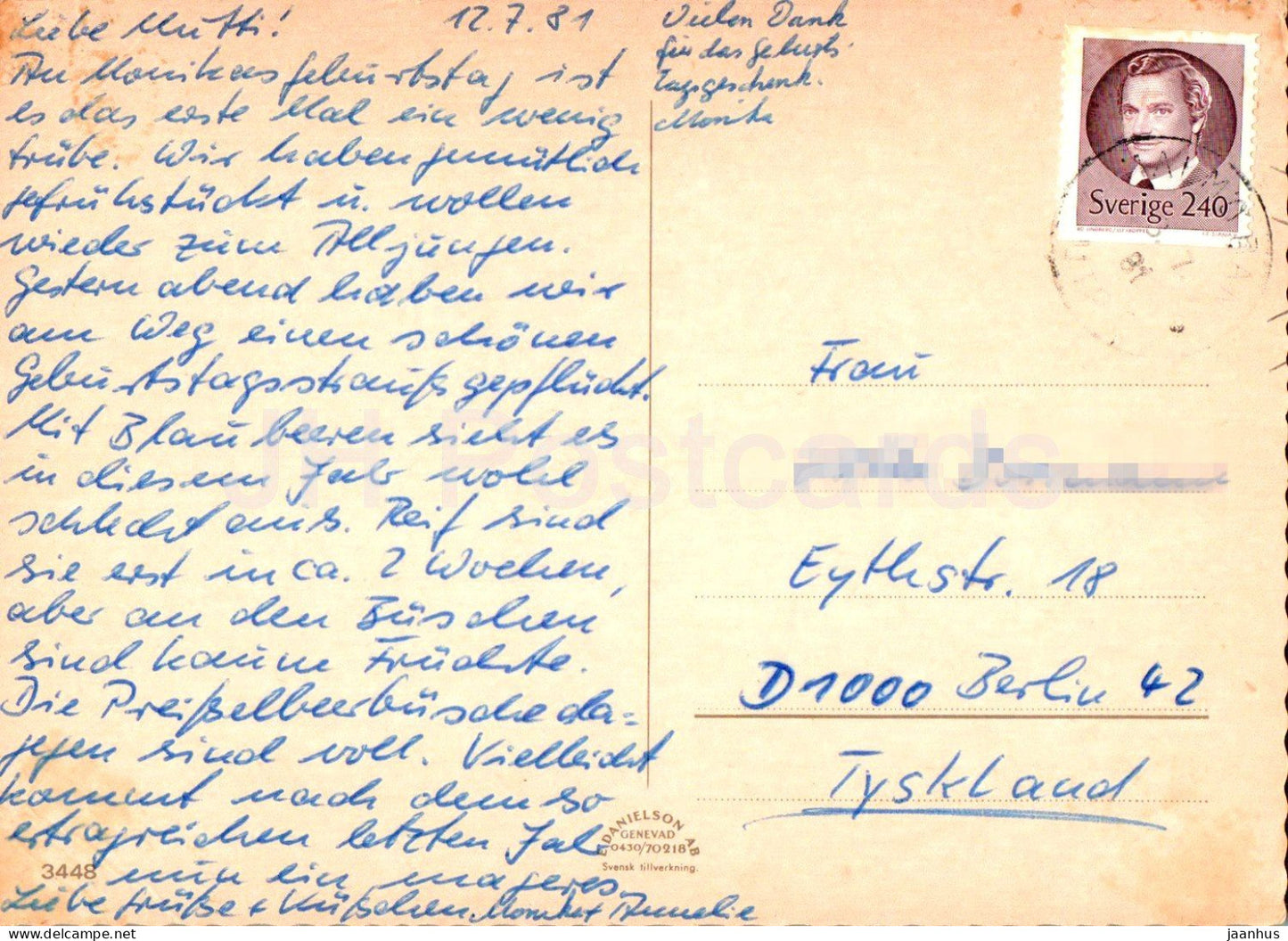 Halsning fran Lund - cathedral - university - multiview - 3448 - 1981 - Sweden - used