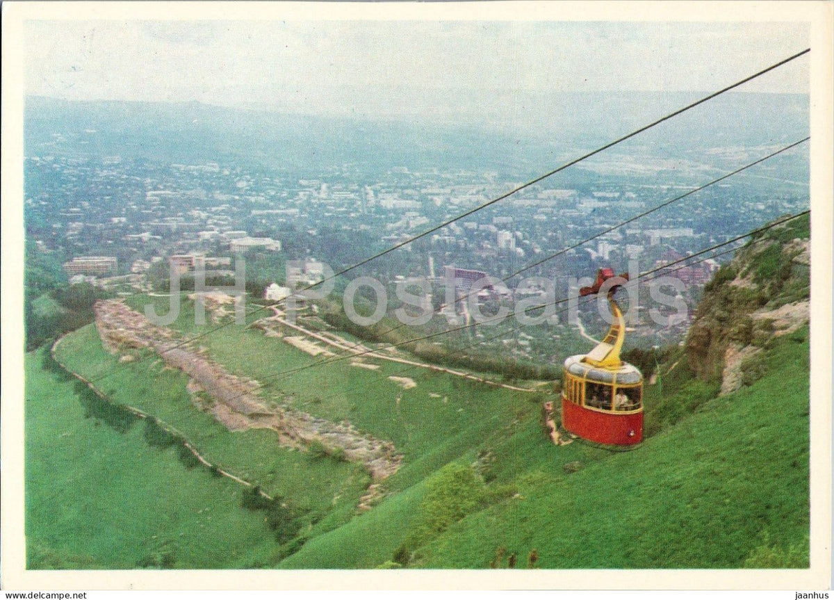 Kislovodsk - view of the city with cable car - Caucasus - 1979 - Russia USSR - unused - JH Postcards