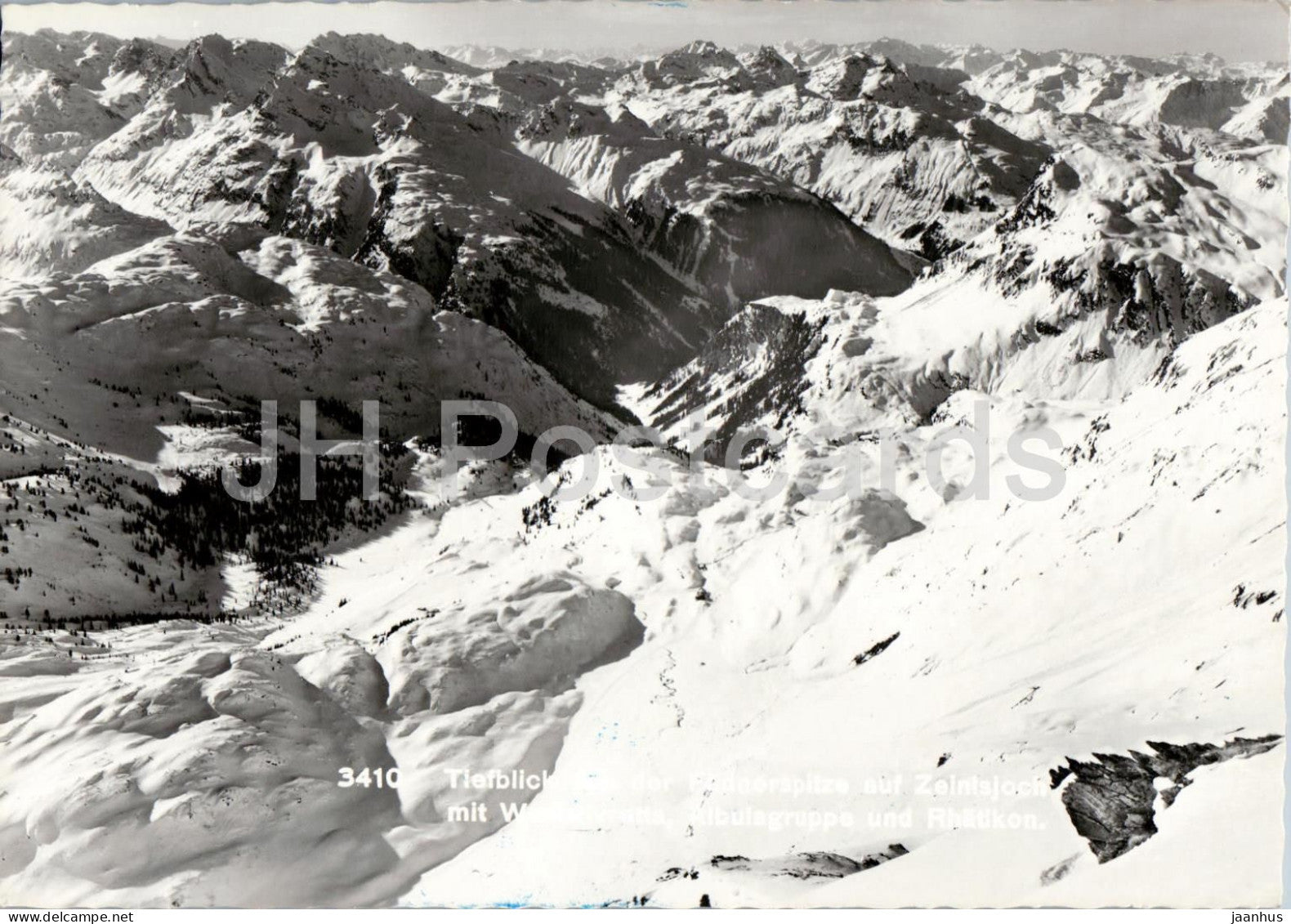 Fadnerspitze auf Zeinisjoch - Albulagruppe - Rhatikon - mountains - Alps - 3410 - old postcard - Austria - unused - JH Postcards