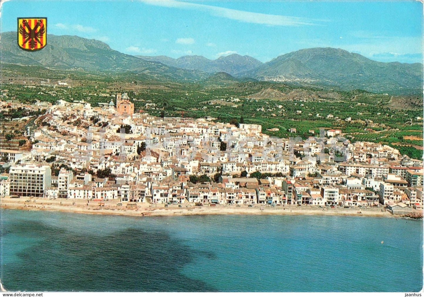 Altea - Alicante - Vista aerea - Aerial view - coastal town panorama - 38 - 1975 - Spain - used - JH Postcards
