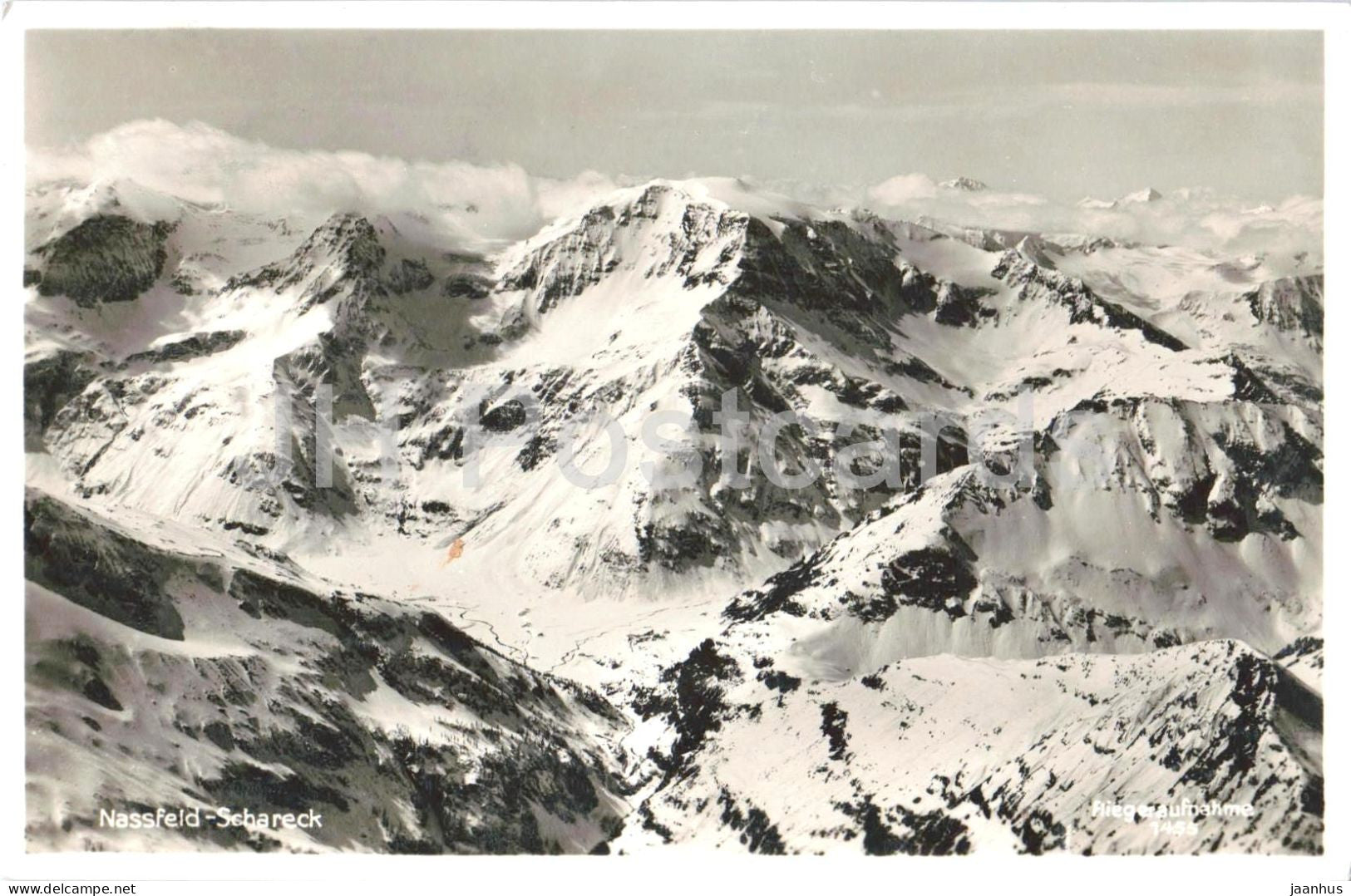 Nassfeld - Schareck - Alpine Mountains - 1455 - old postcard - 1933 - Austria - used - JH Postcards