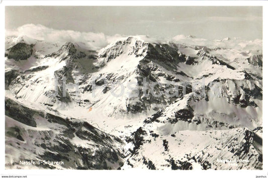 Nassfeld - Schareck - Alpine Mountains - 1455 - old postcard - 1933 - Austria - used - JH Postcards
