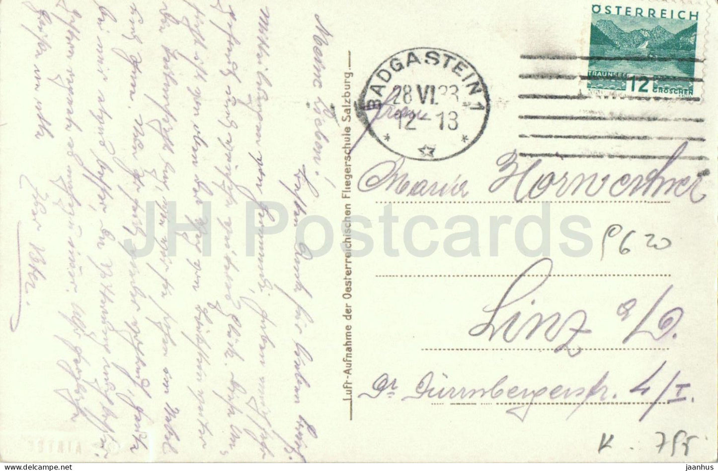 Nassfeld - Schareck - Montagnes alpines - 1455 - carte postale ancienne - 1933 - Autriche - utilisée 