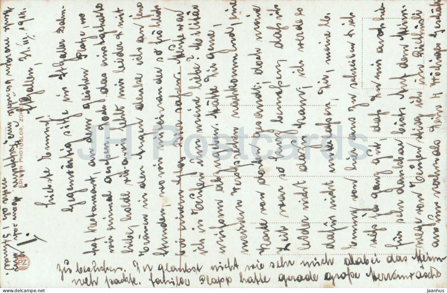 St. Gallen mit Scheffelstein - vue panoramique sur la ville - 3507 - carte postale ancienne - 1911 - Suisse - utilisé