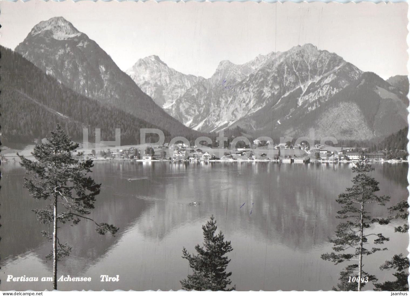 Pertisau am Achensee - Tirol - lake panorama - village - mountains - 10093 - old postcard - Austria - unused - JH Postcards