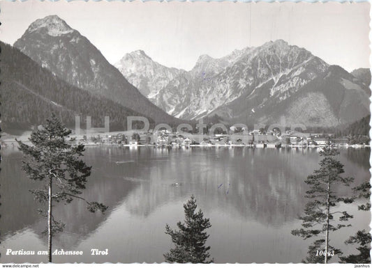 Pertisau am Achensee - Tirol - lake panorama - village - mountains - 10093 - old postcard - Austria - unused - JH Postcards
