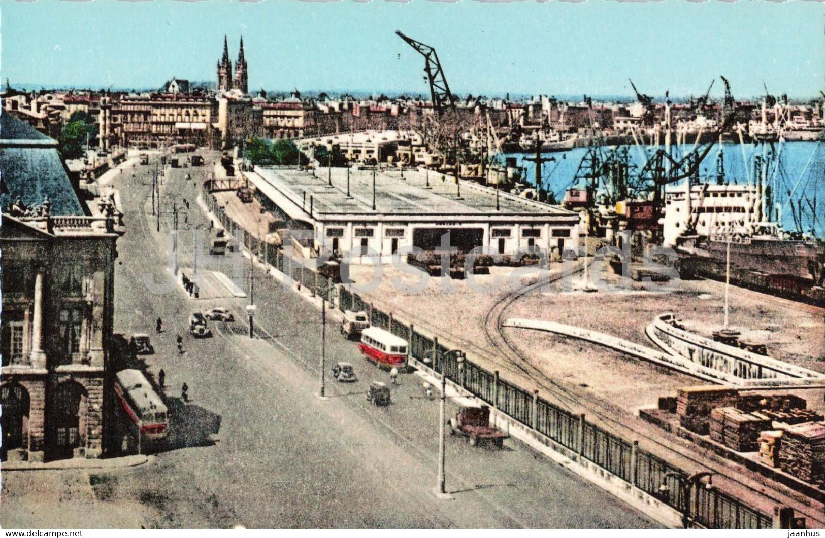 Bordeaux - Quai Louis XVIII - Terrasse des Quinconces - La Rade - quay - harbour - 46 - old postcard - France - unused - JH Postcards