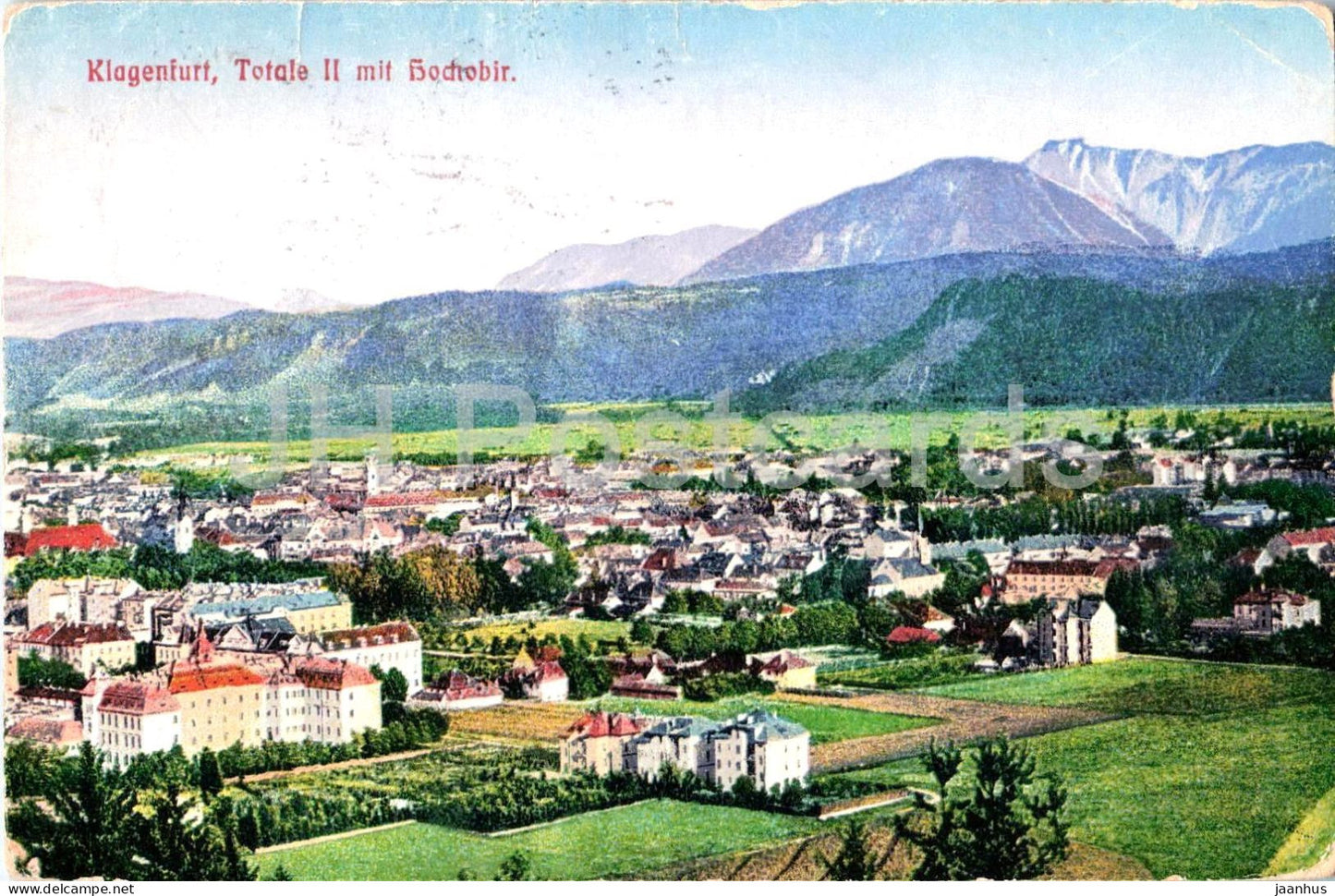 Klagenfurt - Totale II mit Hochobir - old postcard - 1922 - Austria - used - JH Postcards