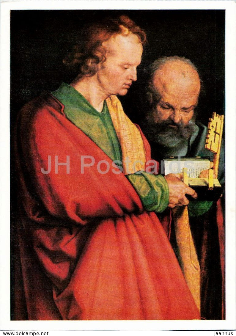 painting by Albrecht Durer - The Four Apostles St John and St Peter - Apostel - German art - 1978 - Germany DDR - unused - JH Postcards