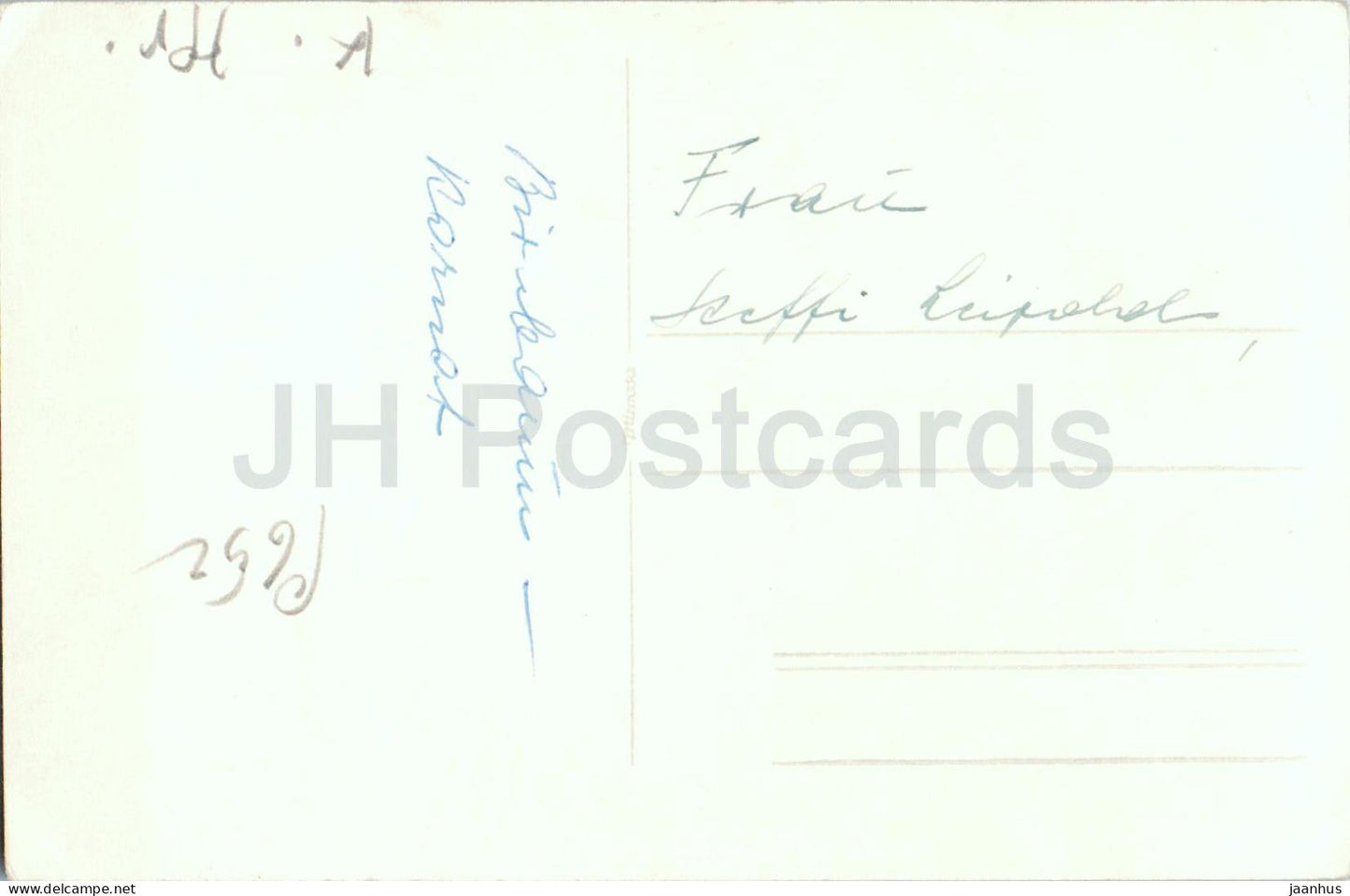 village view with church - old postcard - Austria - 1940s - used