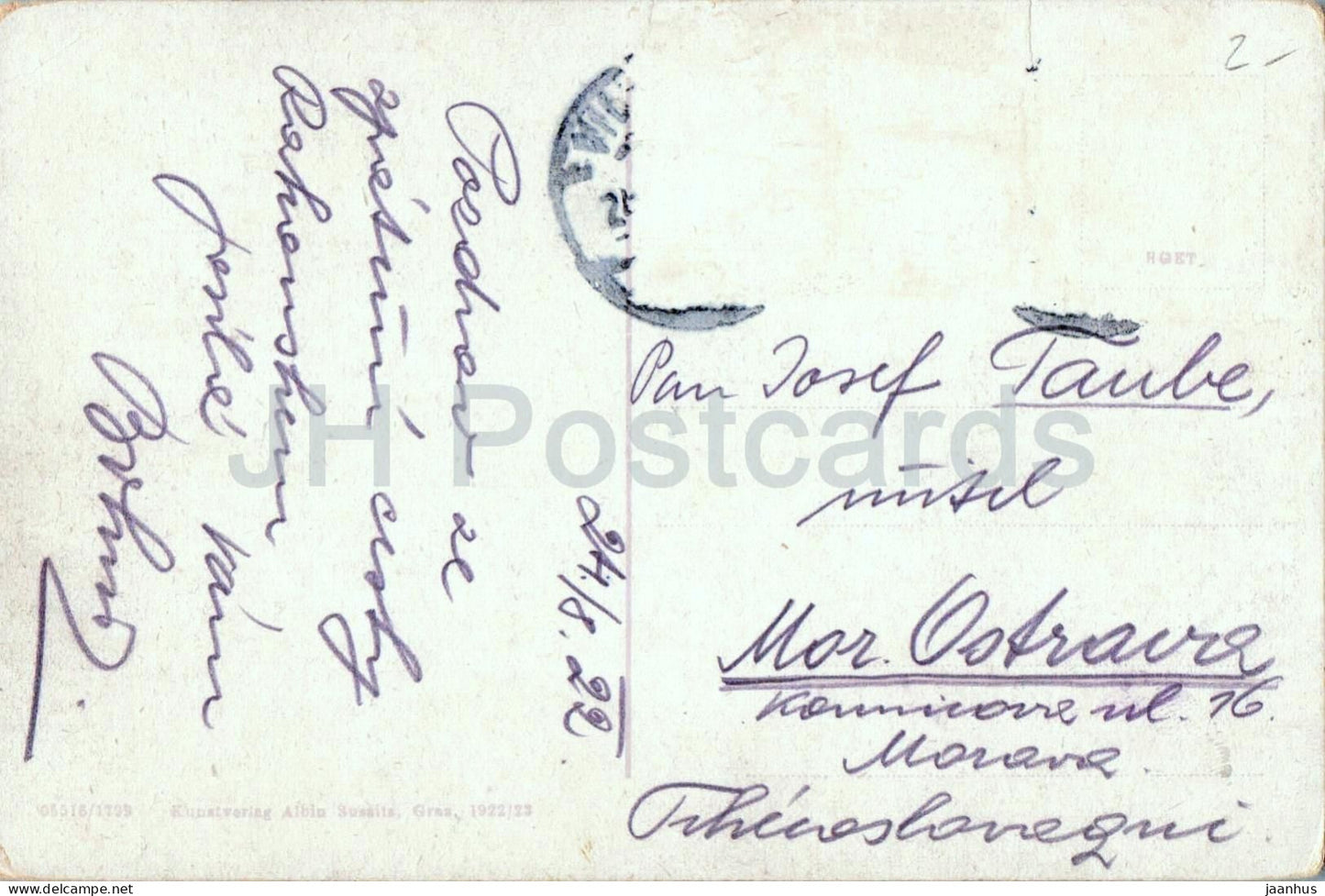 Klagenfurt - Totale II mit Hochobir - old postcard - 1922 - Austria - used