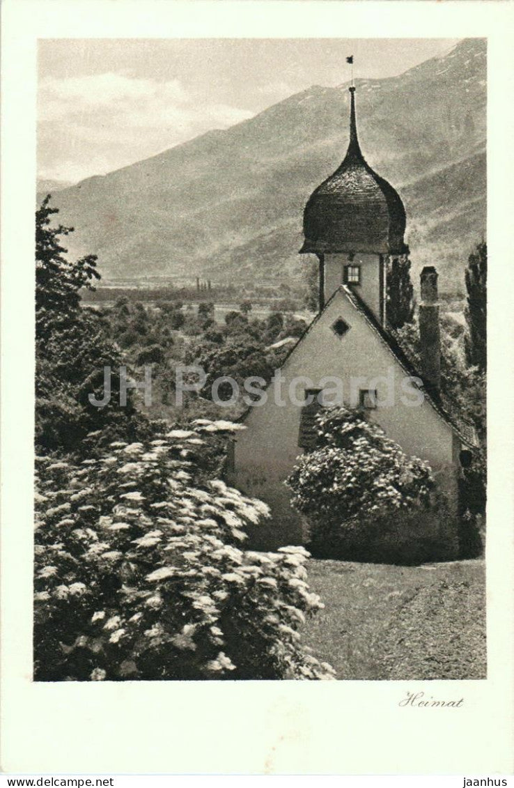 Heimat - Malans Blick auf die Kirche - church - 2745 - old postcard - Switzerland - unused - JH Postcards