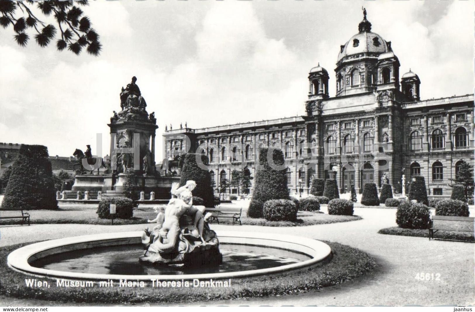 Wien - Vienna - Museum mit Maria Theresia Denkmal - monument - museum - square - 45612 - 1960s - Austria - used - JH Postcards