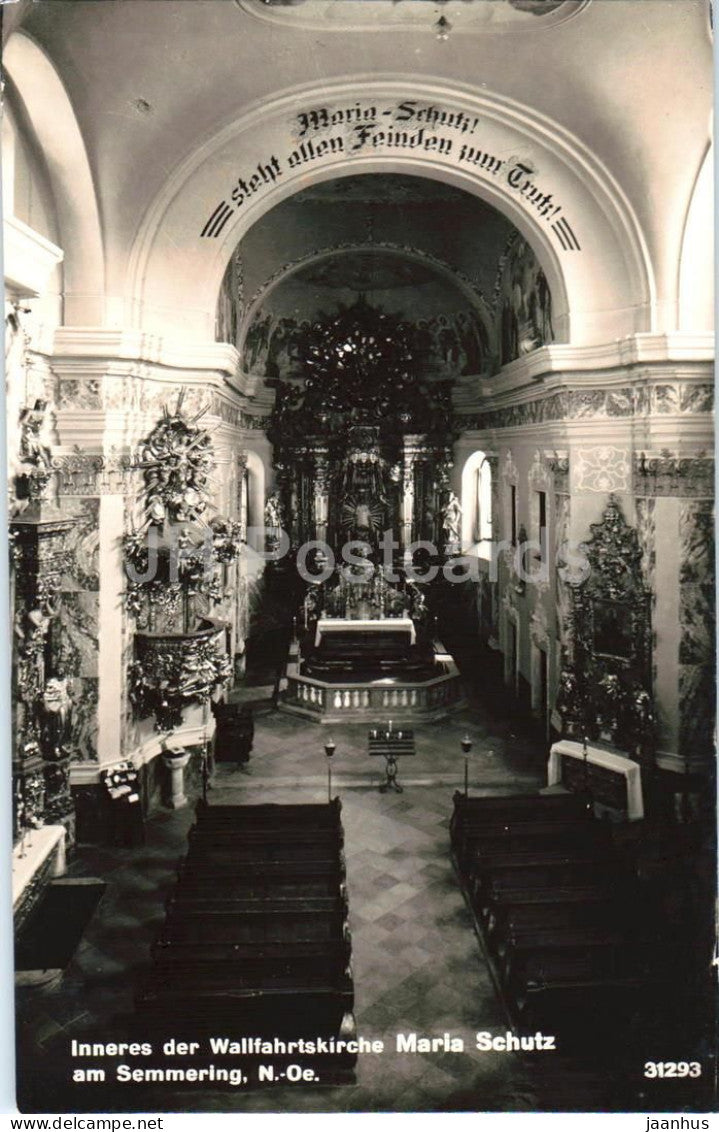 Maria Schutz - Inneres der Wallfahrtskirche am Semmering - church - 31293 - 1934 - Austria - unused - JH Postcards