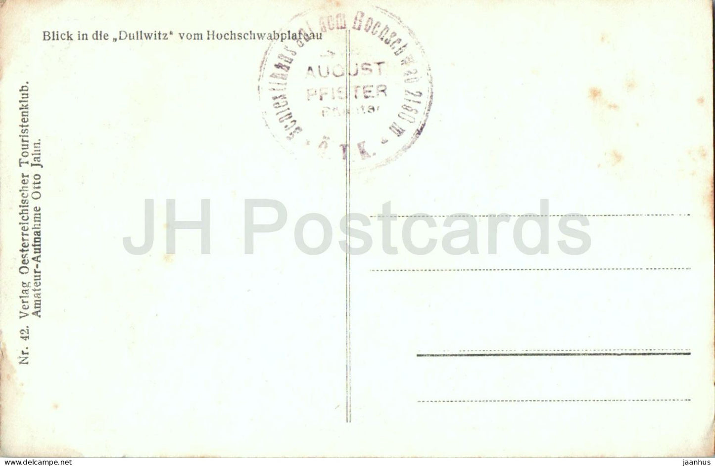 Blick in die Dullwitz vom Hochschwabplateau - Nr. 42 - old postcard - Austria - unused