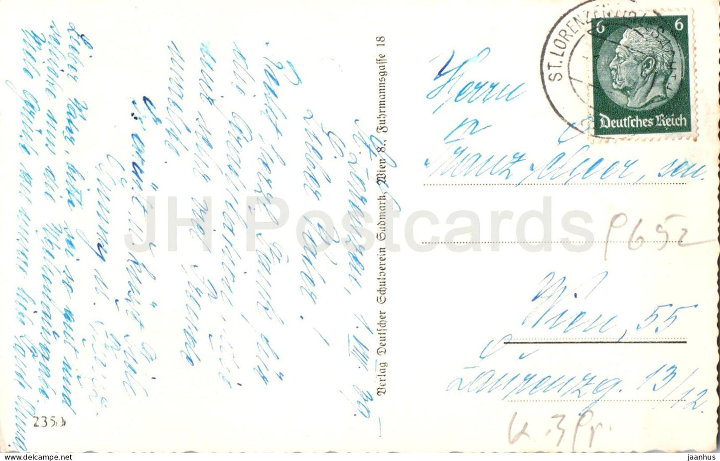 St. Lorenzen - Karnten - Village de montagne - Vue panoramique - 2350 - Carte postale ancienne - 1939 - Autriche - Utilisée 