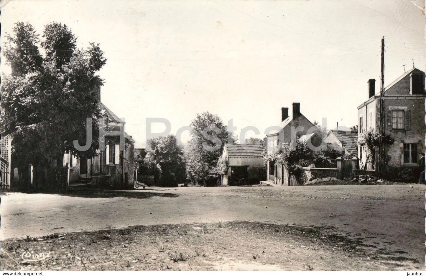 Chassignolles - Indre - Quartier de la Joie - Joy District - village street - 1953 - old postcard - France - used - JH Postcards