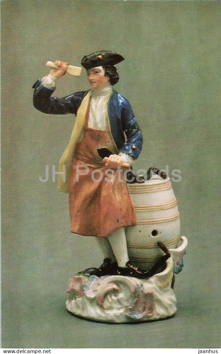 Meissen - Cooper from the Craftsmen series - porcelain - German decorative art - 1975 - Russia - USSR - unused - JH Postcards