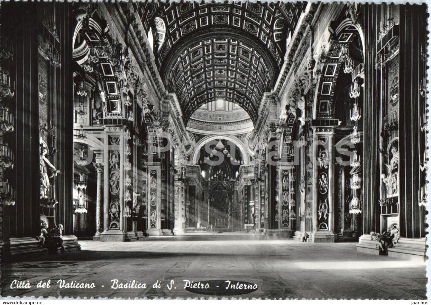 Roma - Rome - Vatican - Basilica di S. Pietro - Interno - interior - 84 - old postcard - Italy - unused - JH Postcards